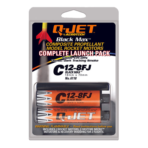 Quest Q-Jet™ C12-8FJ Black Max Complete 2-Motor Launch Pack - Q6118